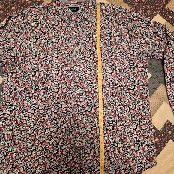 Red and Black Floral Button Down Long-sleeve Shirt - Picture 5 of 5